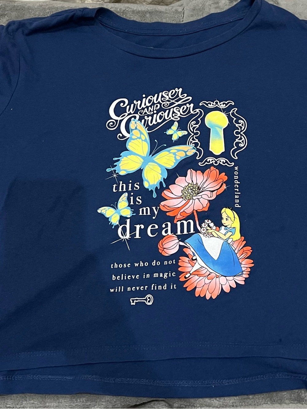 Disney Navy Alice in Wonderland "This Is My Dream" Graphic Tee